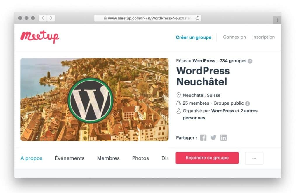 Premier Meetup WordPress à Neuchâtel